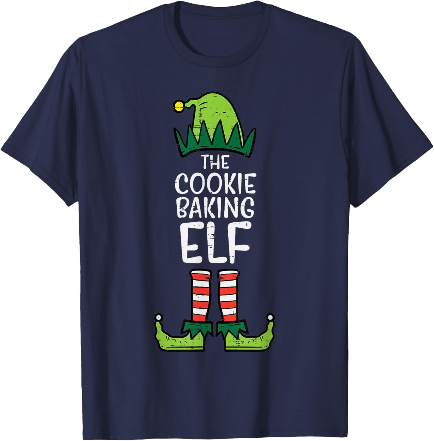 Cookie Baking Elf Xmas Christmas Family Mom Kids T-Shirt - T-Shirt | Navy