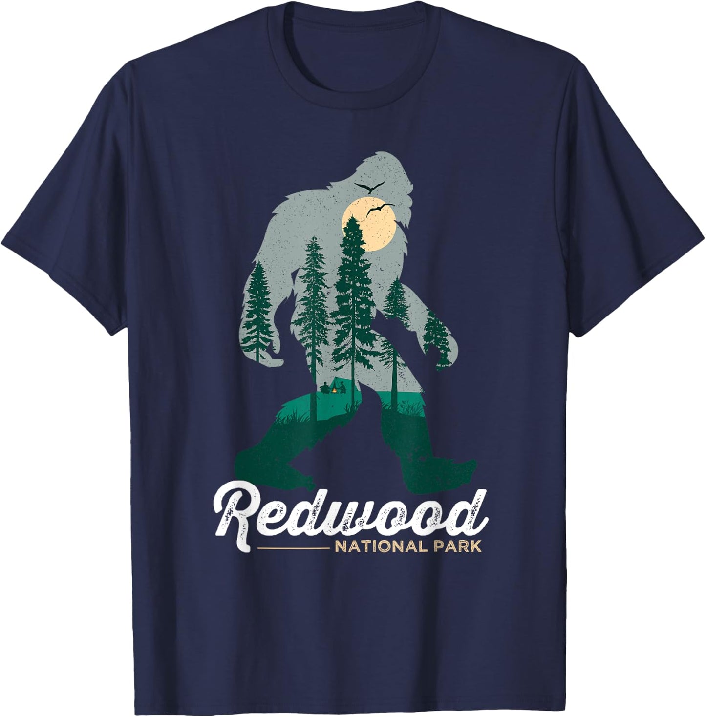 Redwood National Park Shirt Camping Bigfoot National Park T-Shirt - T-Shirt | Navy