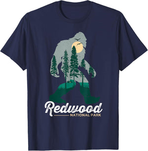 Redwood National Park Shirt Camping Bigfoot National Park T-Shirt - T-Shirt | Navy