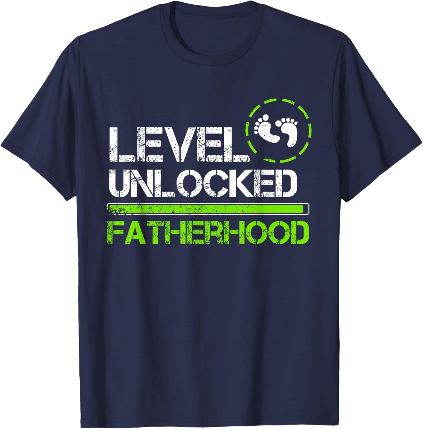 Level Unlocked Fatherhood Gamer You Are Going To Be A Dad T-Shirt - T-Shirt | Navy