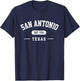 San Antonio Texas Est 1718 Vintage Retro Athletic Style T-Shirt - T-Shirt | Navy
