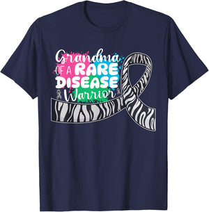 Grandma Of A Rare Disease Warrior Rare Disease Awareness T-Shirt - T-Shirt | Navy