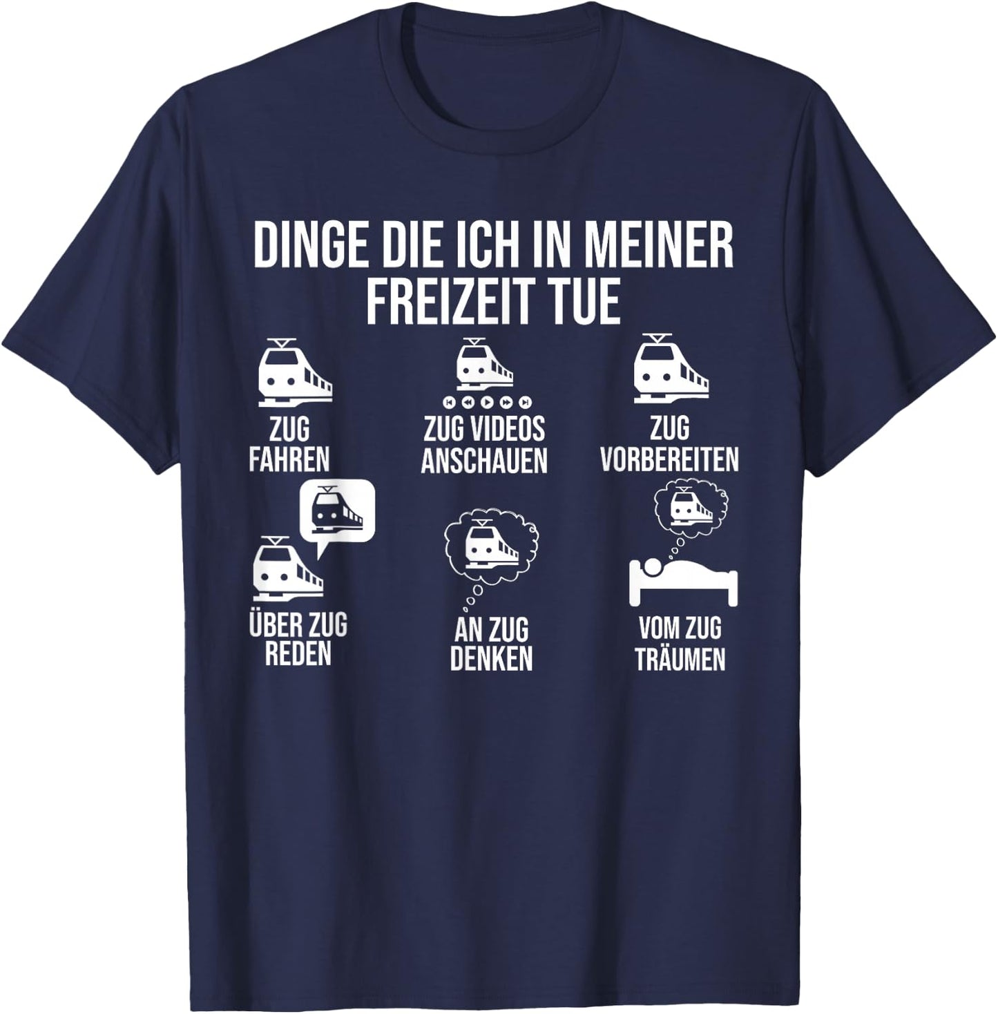 Model railway train guide railway train , black T-Shirt - T-Shirt | Navy