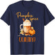 Pumpkin Spice & Quilting, cute autumn quilt rustic halloween T-Shirt - T-Shirt | Navy