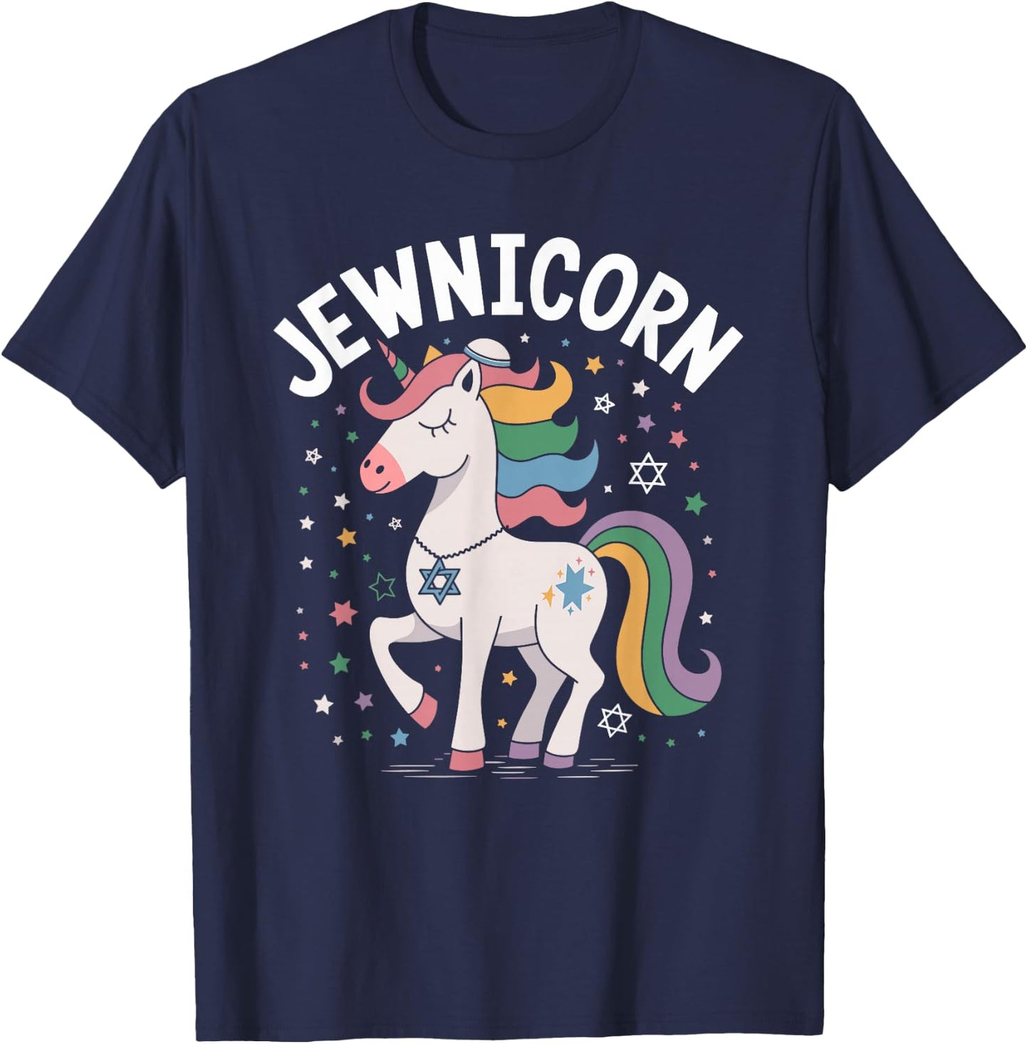 Jewish Unicorn Jewnicorn T-Shirt - T-Shirt | Navy