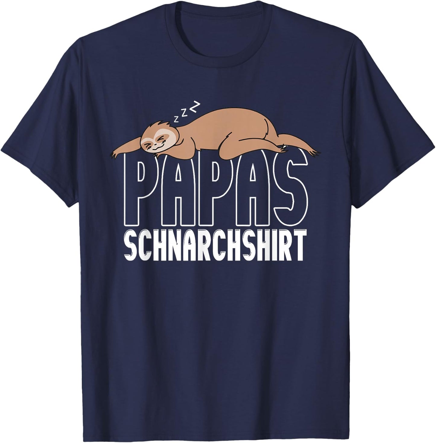 Papas Schnarchshirt | Schlafshirt Pyjama Schlafanzug Vater T-Shirt - T-Shirt | Navy
