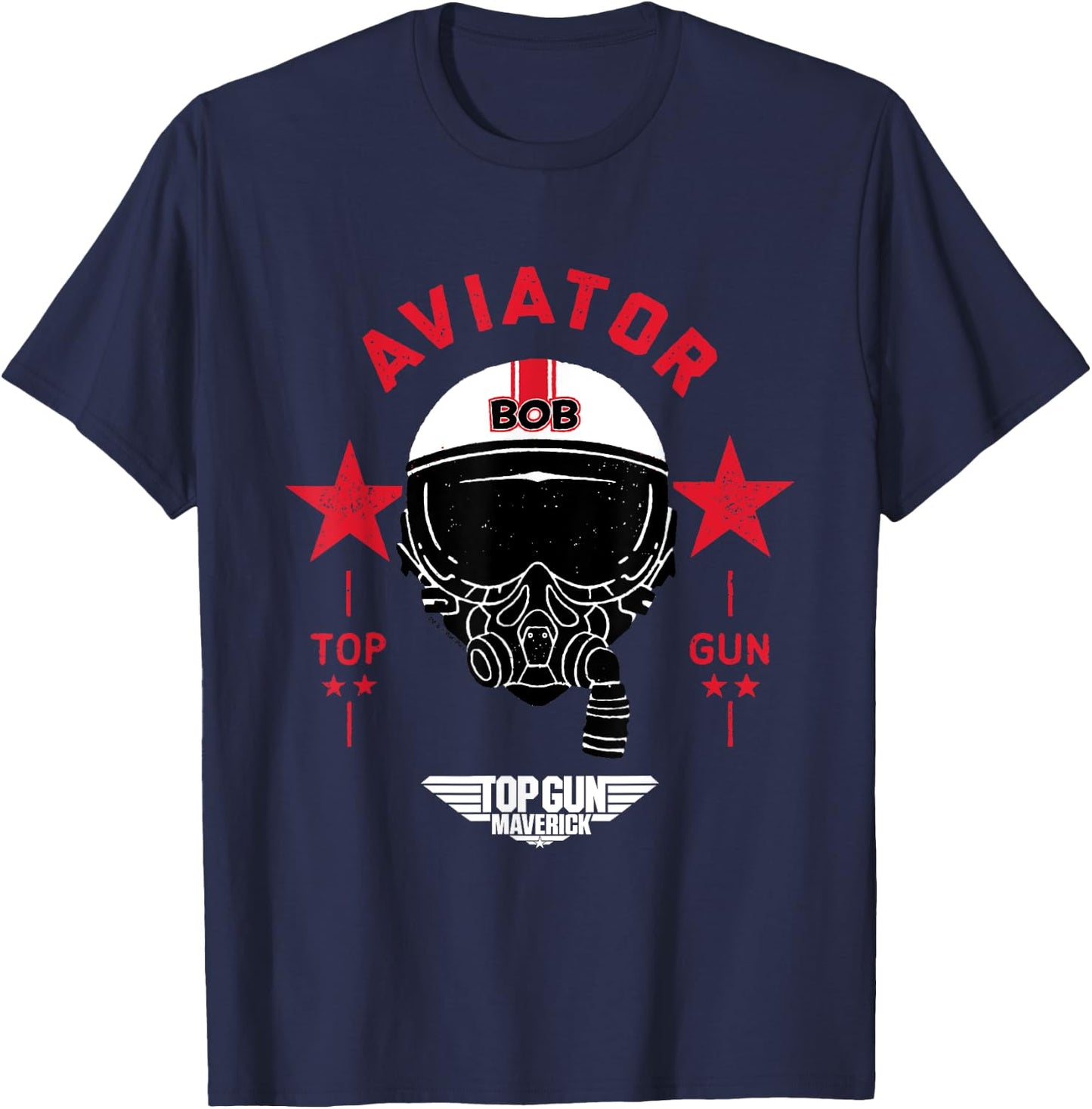 Top Gun Maverick Bob Aviator Helmet , Blue, S T-Shirt - T-Shirt | Navy