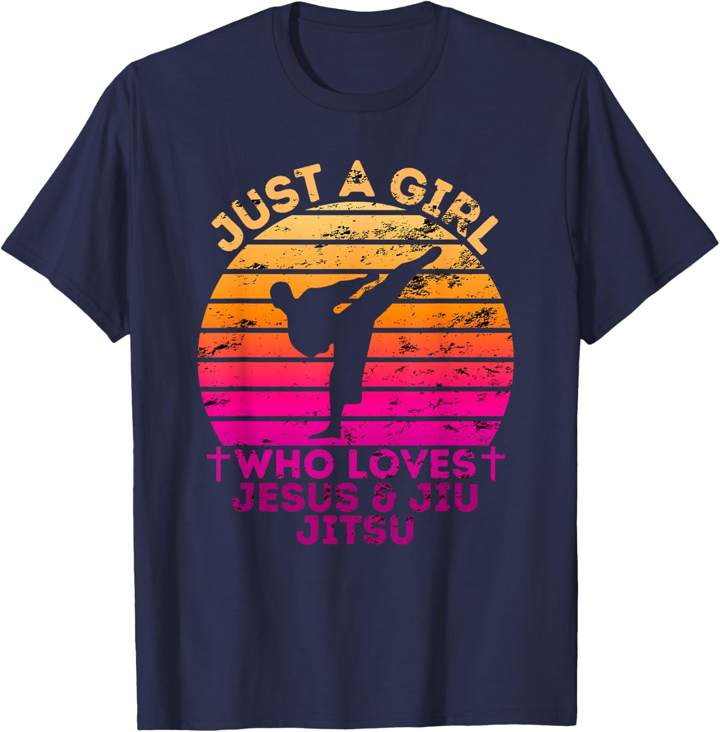 Just A Girl Who Loves Jesus And Jujutsu T-Shirt - T-Shirt | Navy