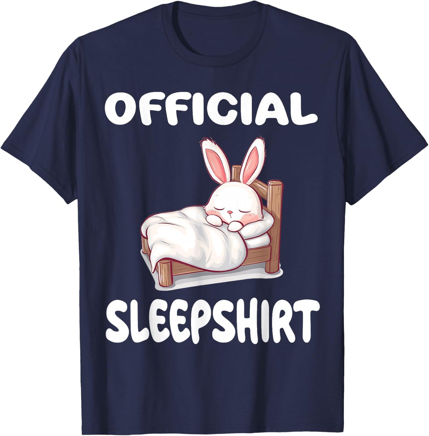 Bunny Rabbit Official Sleepshirt Pajamas Nightgown T-Shirt - T-Shirt | Navy