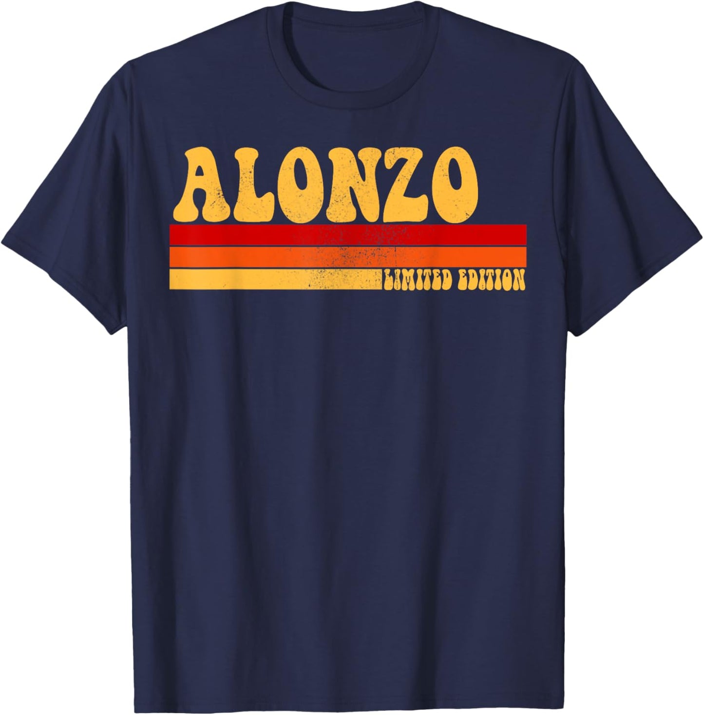 ALONZO Name Personalized Idea Men Retro Vintage ALONZO T-Shirt - T-Shirt | Navy