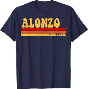 ALONZO Name Personalized Idea Men Retro Vintage ALONZO T-Shirt - T-Shirt | Navy