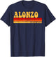 ALONZO Name Personalized Idea Men Retro Vintage ALONZO T-Shirt - T-Shirt | Navy