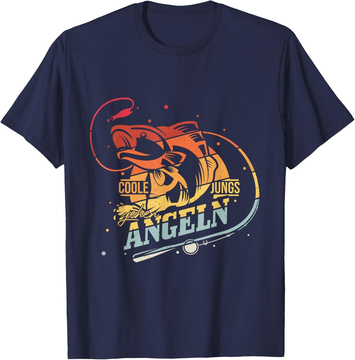 Cool Boys Going Fishing - Fisherman Gift Boys , black T-Shirt - T-Shirt | Navy