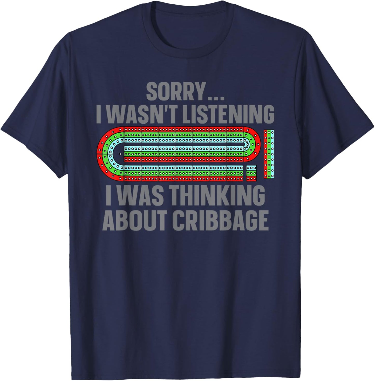 Cute Cribbage Design Women Card Game Cribbage Player T-Shirt - T-Shirt | Navy