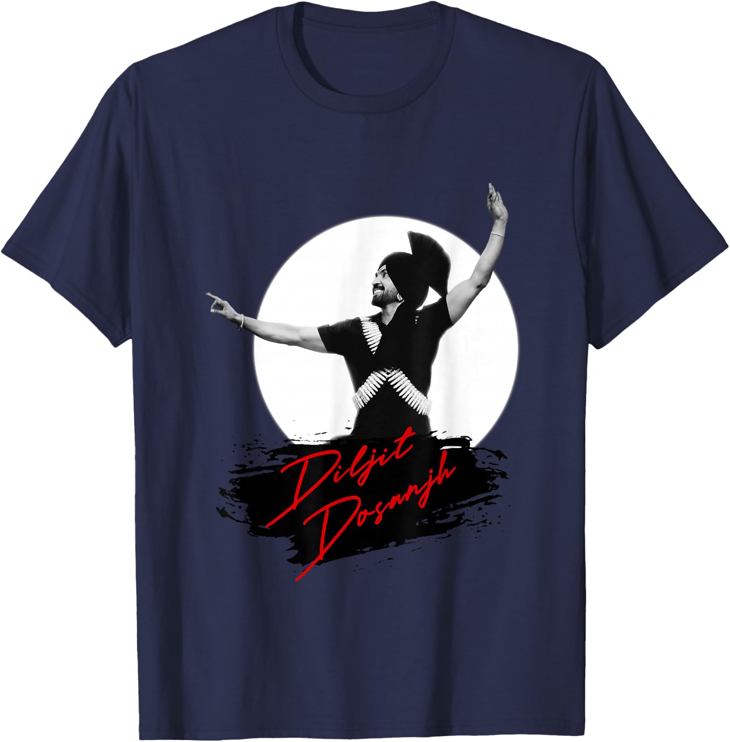 DIljit Morni Iconic Dance - Aura Tour T-Shirt - T-Shirt | Navy