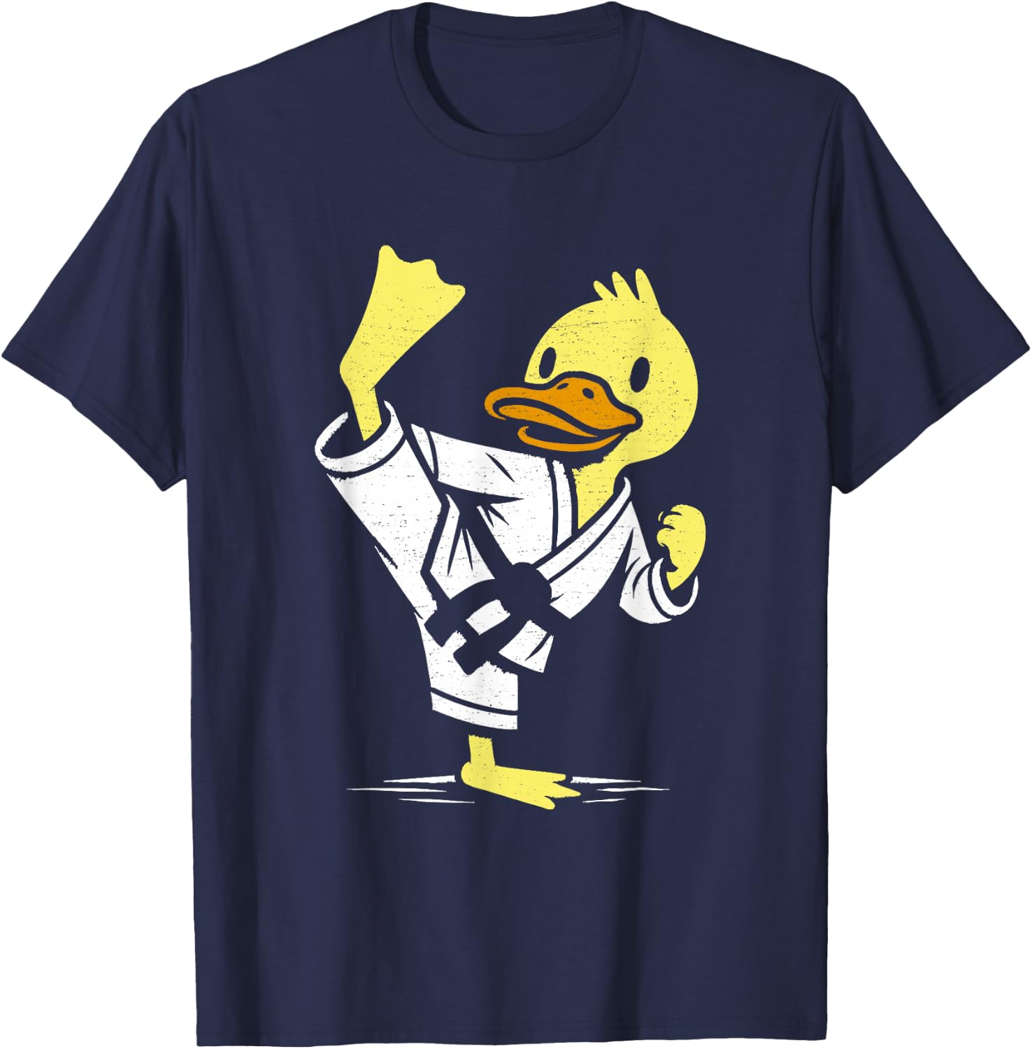 Rubber Karate Duck For Duck Lovers , Black, S T-Shirt - T-Shirt | Navy