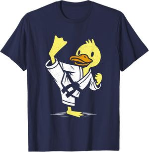 Rubber Karate Duck For Duck Lovers , Black, S T-Shirt - T-Shirt | Navy