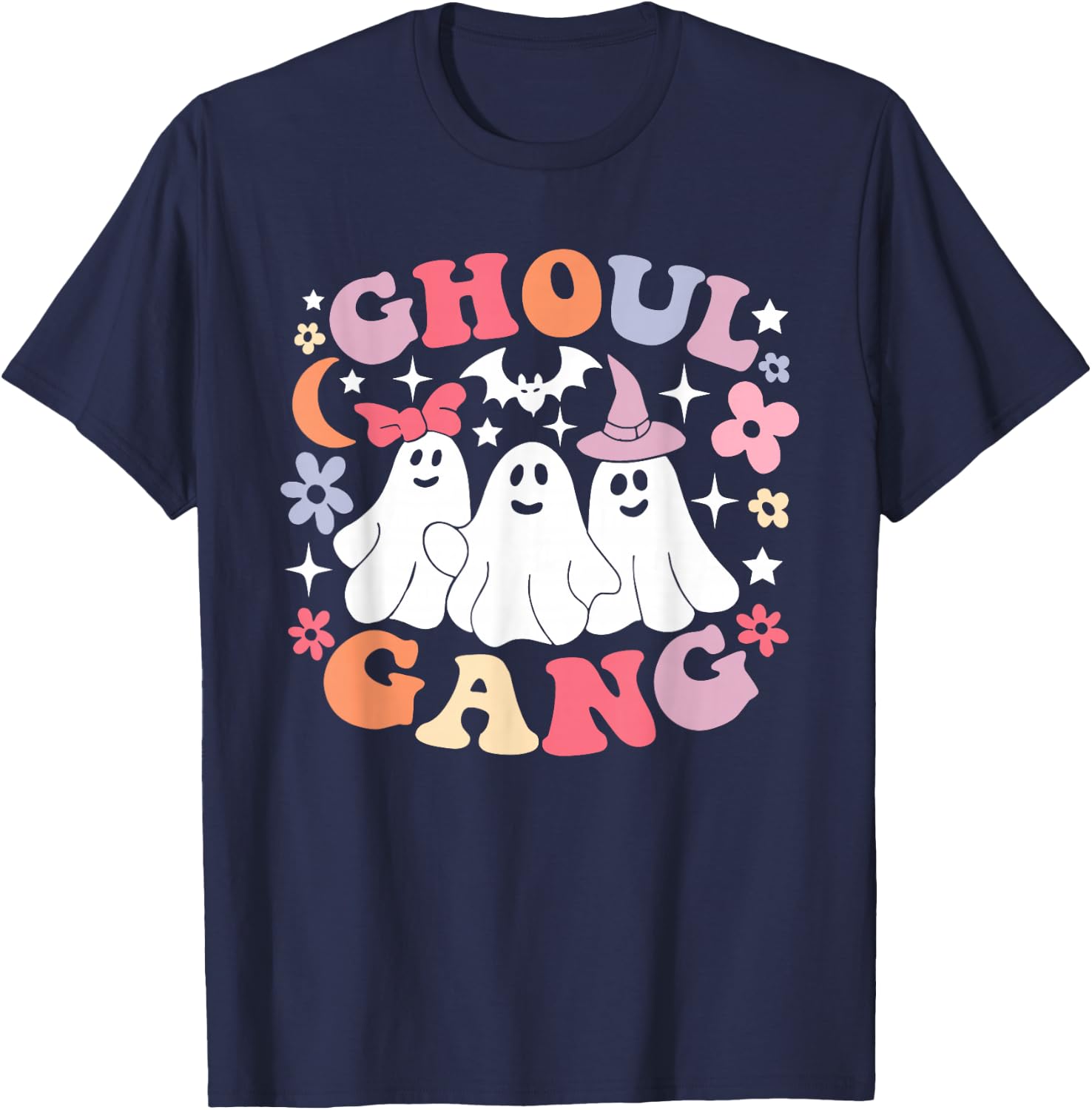 Ghoul Gang Shirt Funny Ghost Halloween Men Women Kids T-Shirt - T-Shirt | Navy