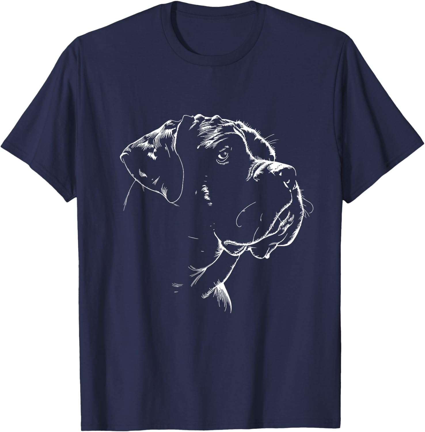English Mastiff Face Dog Graphic Design T-Shirt - T-Shirt | Navy
