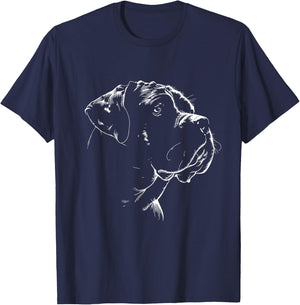 English Mastiff Face Dog Graphic Design T-Shirt - T-Shirt | Navy