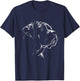 English Mastiff Face Dog Graphic Design T-Shirt - T-Shirt | Navy