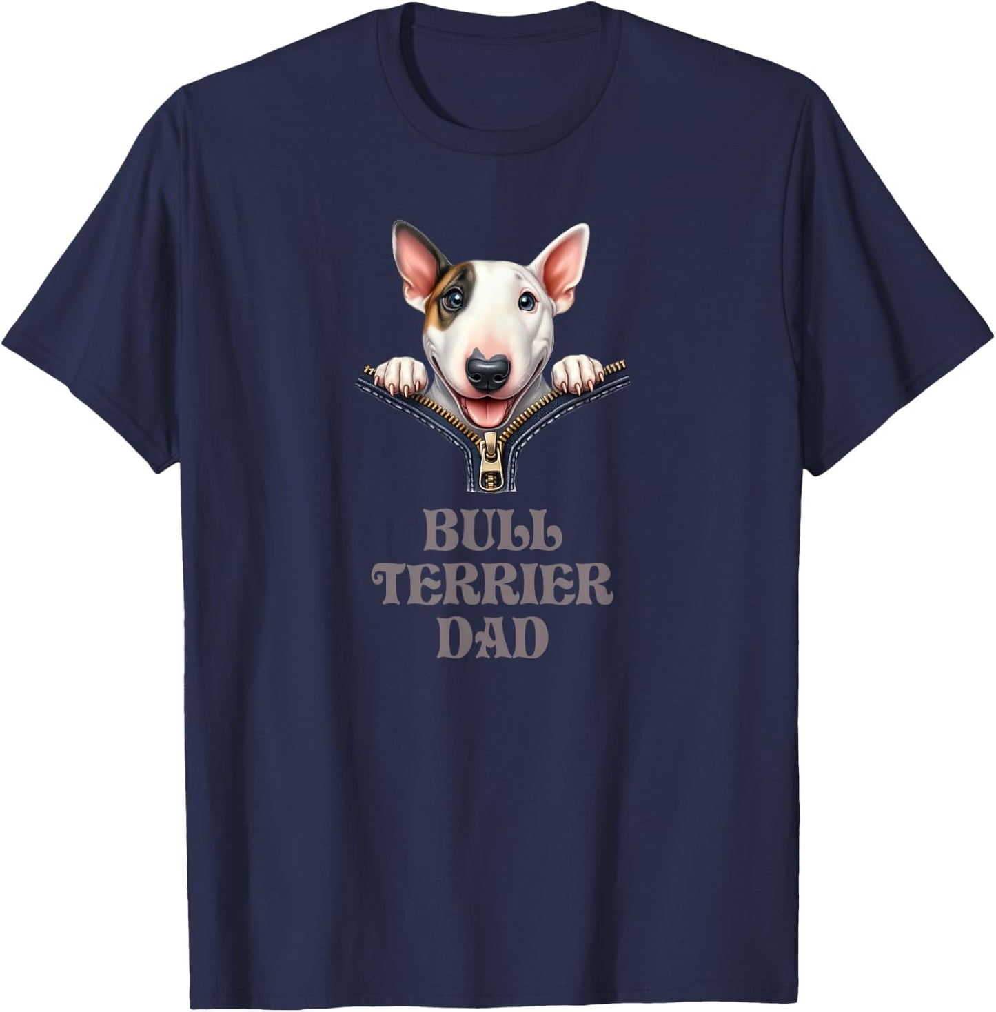Bull Terrier Dad T-Shirt - T-Shirt | Navy