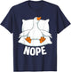 Funny Tired Nope Goose Pajama Humor Design T-Shirt - T-Shirt | Navy