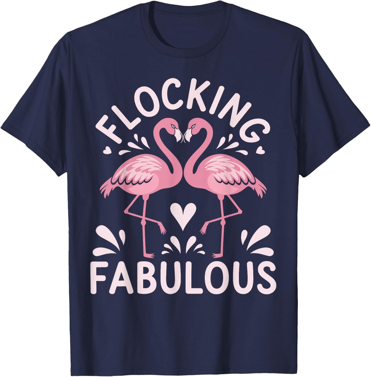 Flocking Fabulous Flamingo T-Shirt - T-Shirt | Navy