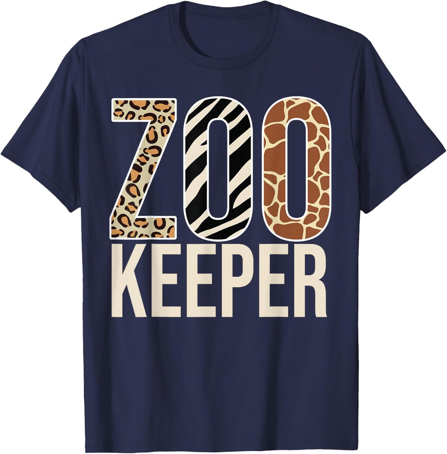 Zookeeper Animals Zoo Wildlife Lover Safari Savanna Costume T-Shirt - T-Shirt | Navy