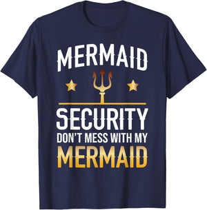Mermaid Security Mermaid Lover Underwater Fantasy T-Shirt - T-Shirt | Navy