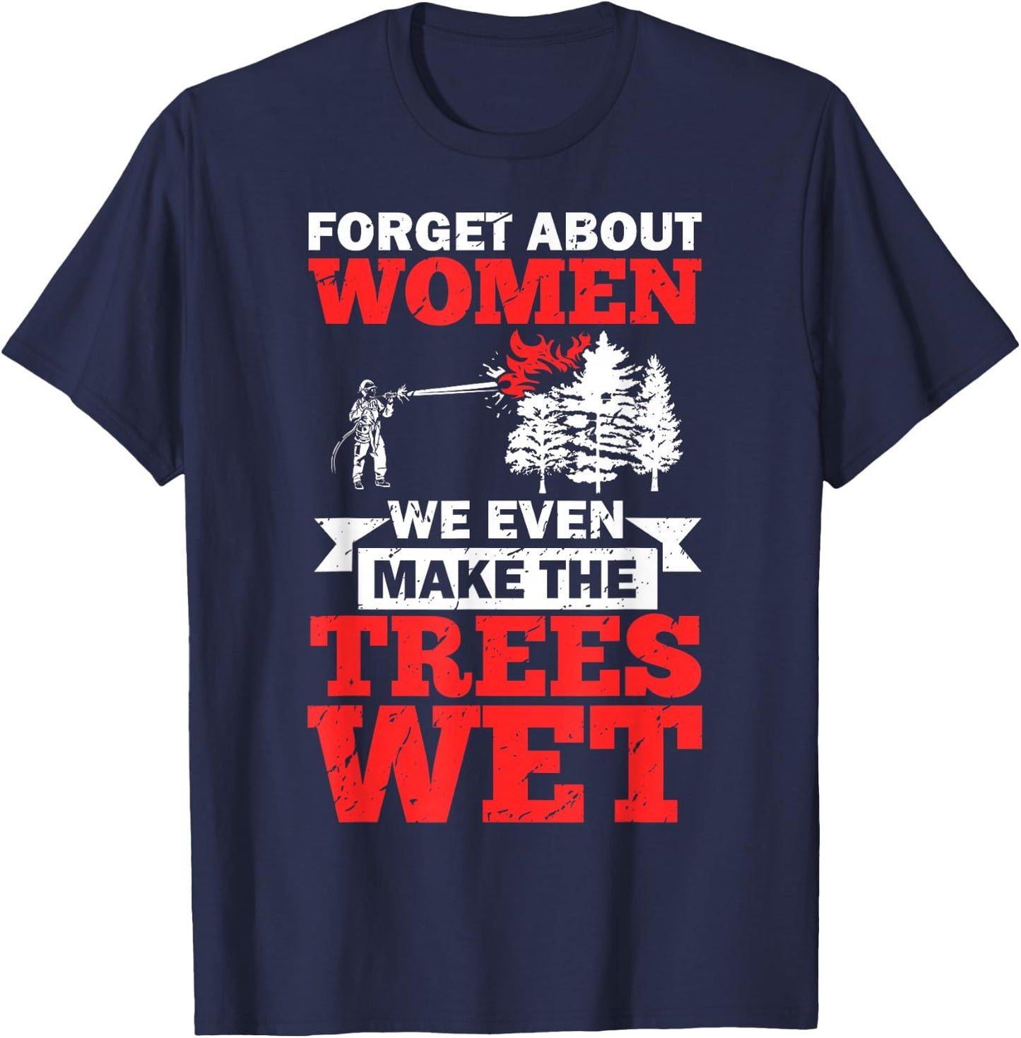 Wildland Firefighter Apparel Wildfire Firefighting Fireman T-Shirt - T-Shirt | Navy