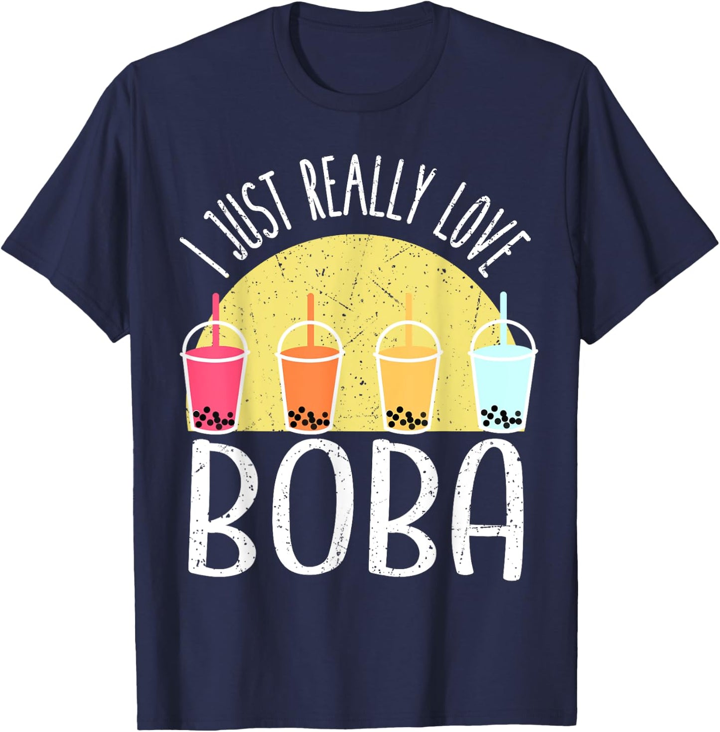 I Just Really Love Boba Japanese Kawaii Anime KIDS Gifts T-Shirt - T-Shirt | Navy