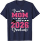 Proud Mom of A 2026 Graduate Graduation Mom Mommy T-Shirt - T-Shirt | Navy