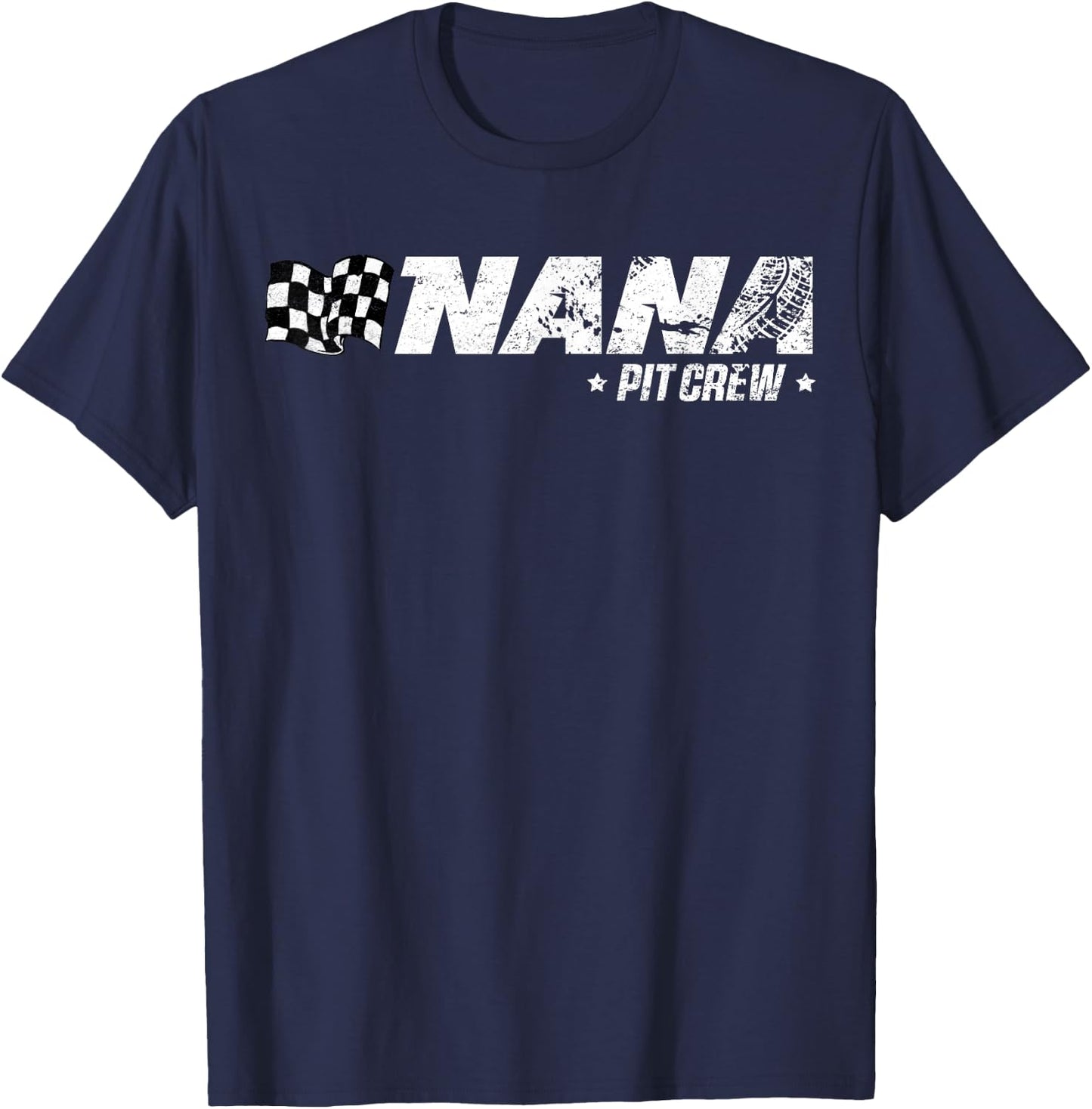Nana Pit Crew Race Car Birthday Family Racing T-Shirt - T-Shirt | Navy