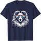 Shetland Sheepdog Dog Sunglasses Sheltie Mountain Design T-Shirt - T-Shirt | Navy