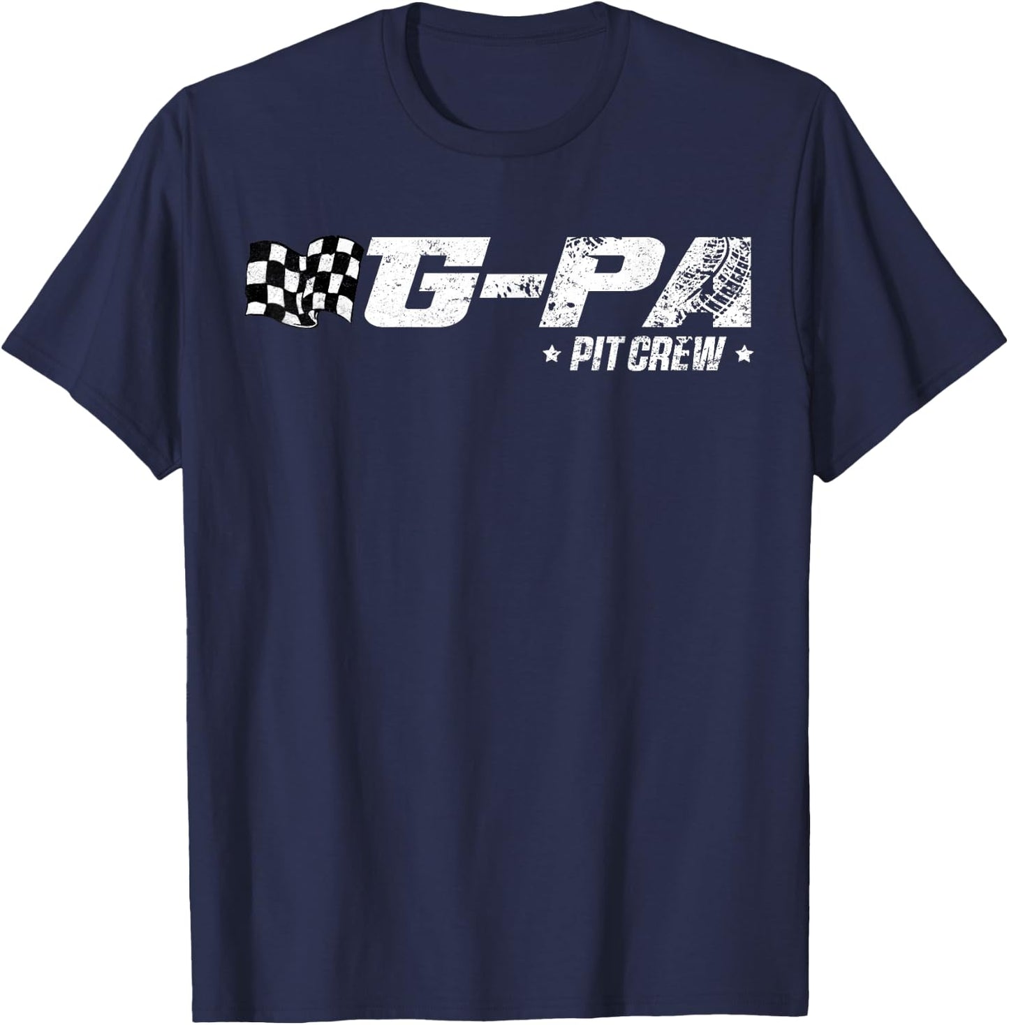 G-pa Pit Crew Race Car Birthday Family Racing T-Shirt - T-Shirt | Navy
