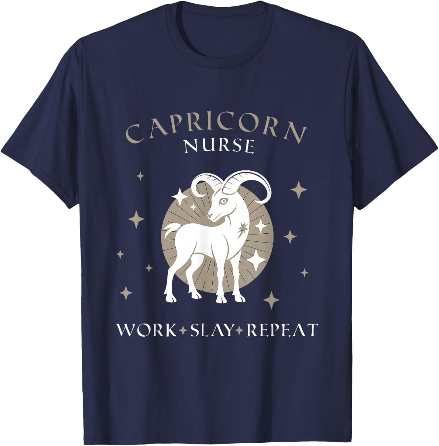 Funny Nurse Birthday Capricorn Zodiac Sign , Men T-Shirt - T-Shirt | Navy