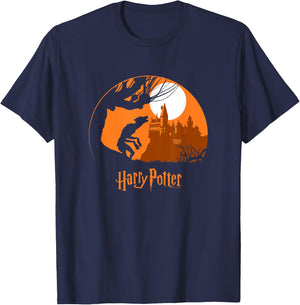 Harry Potter Halloween Werewolf Remus Lupin Silhouette T-Shirt - T-Shirt | Navy
