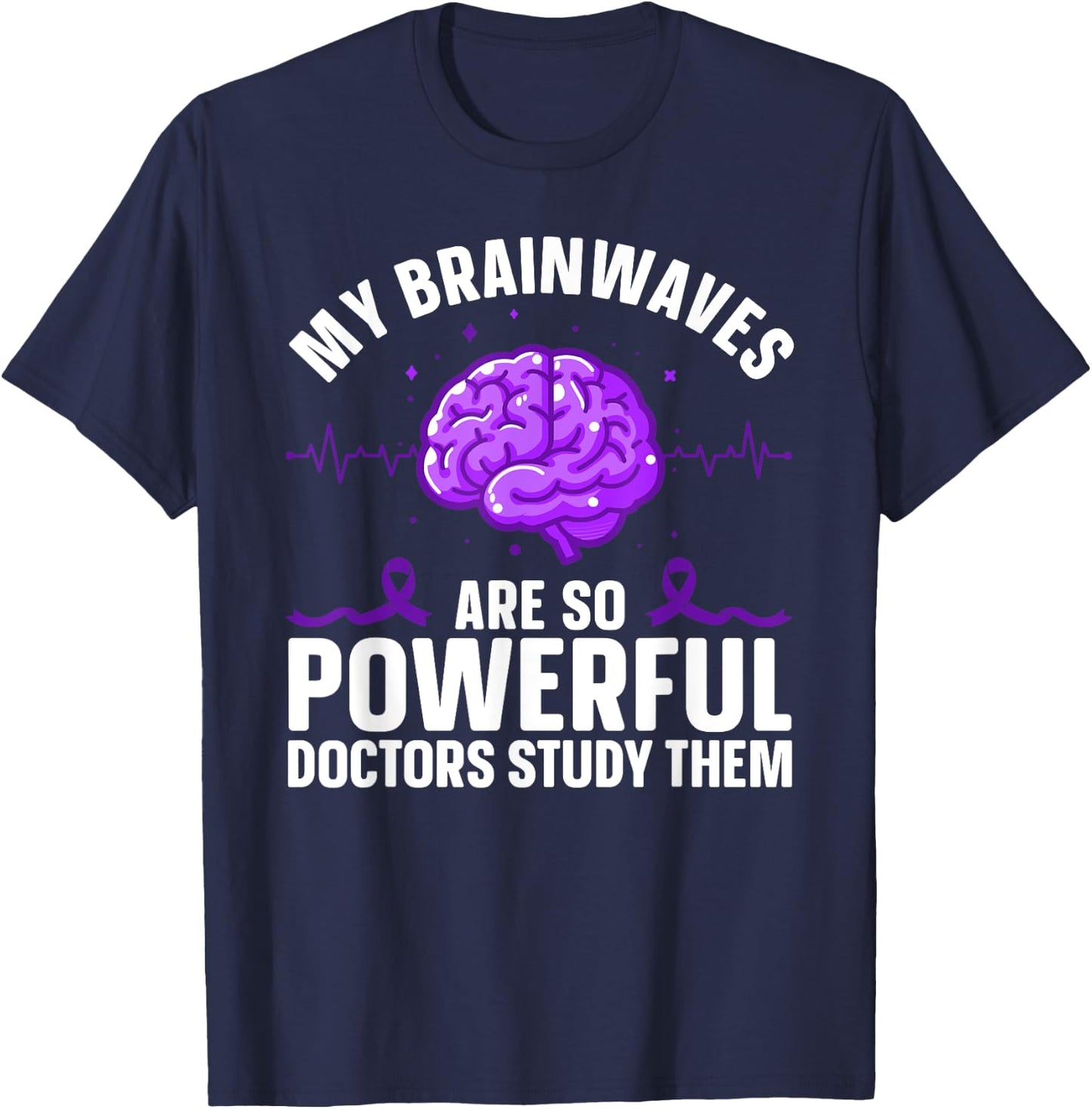Cool Epilepsy Art Women Support Epilepsy Awareness T-Shirt - T-Shirt | Navy
