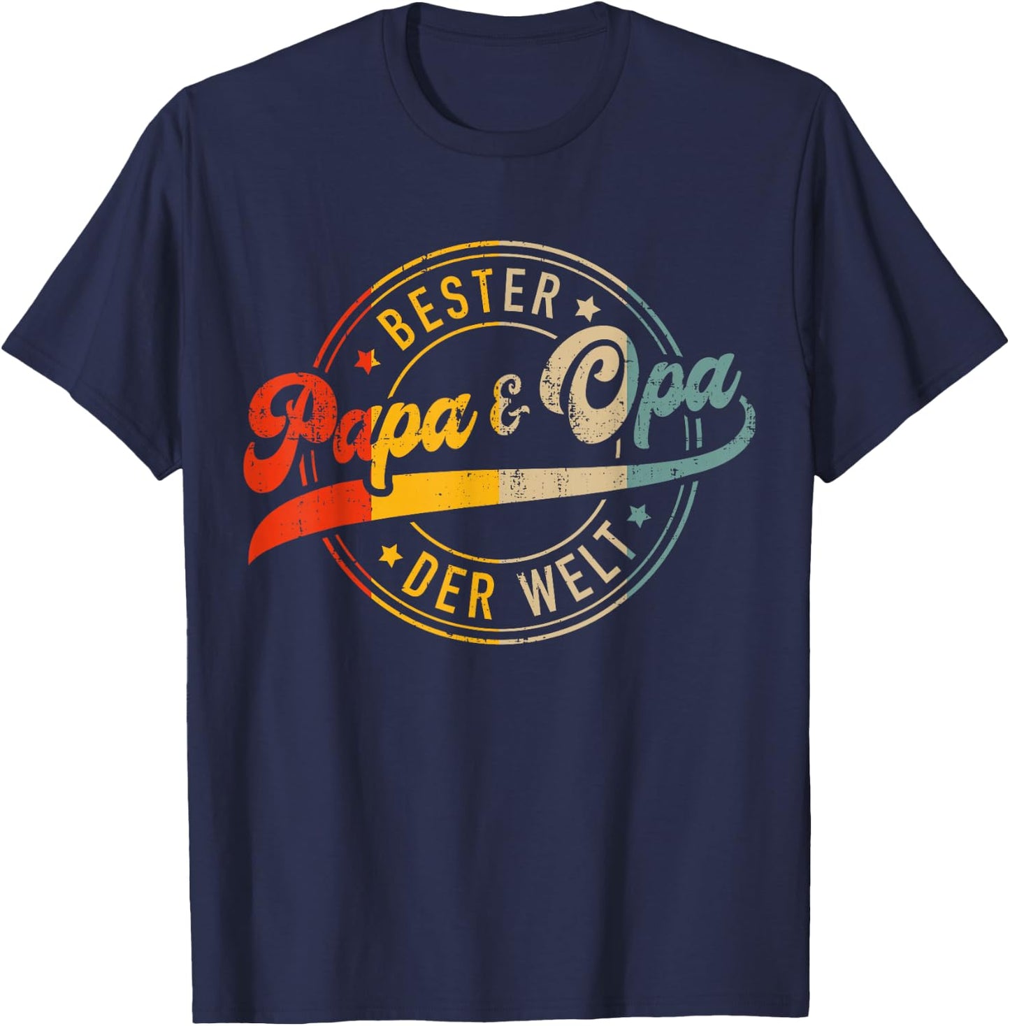 Bester Papa und Opa zum Vatertag, Geburtstag und Weihnachten T-Shirt - T-Shirt | Navy