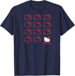 Hello Kitty Real Raglan Baseball T-Shirt - T-Shirt | Navy