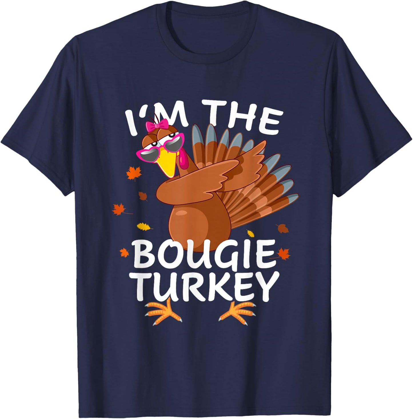 Bougie Turkey Matching Outfit Thanksgiving Pajamas Family T-Shirt - T-Shirt | Navy
