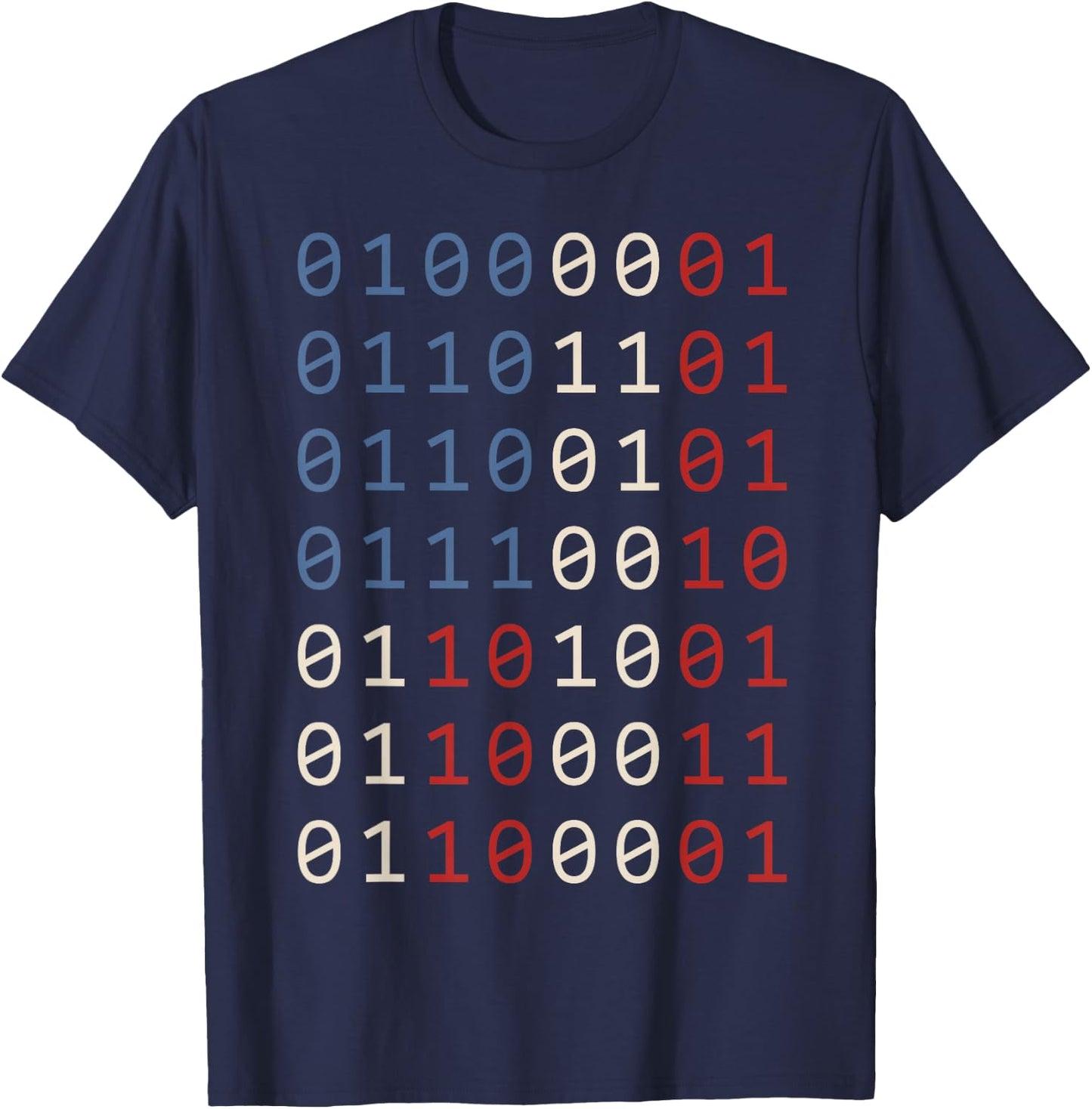 Patriotic Programmer Funny American Flag Software Developer T-Shirt - T-Shirt | Navy