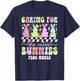 Groovy Peds Nurse Easter Bunny Pediatric Nurse Easter Day T-Shirt - T-Shirt | Navy