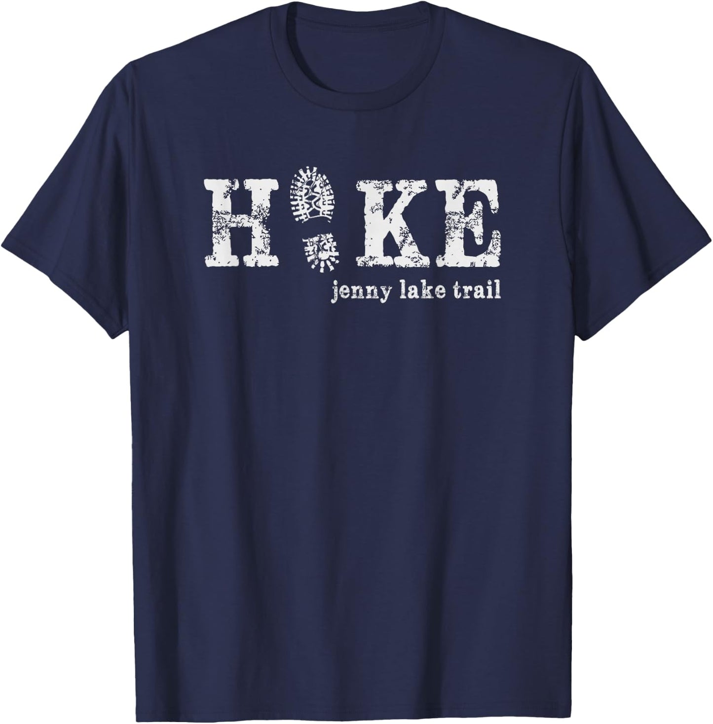 Hike the Jenny Lake Trail Grand Teton National Park T-Shirt - T-Shirt | Navy