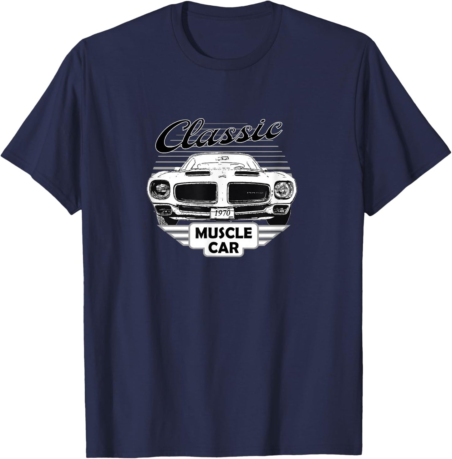 Firebird Classic American Muscle Car 70s T-Shirt - T-Shirt | Navy