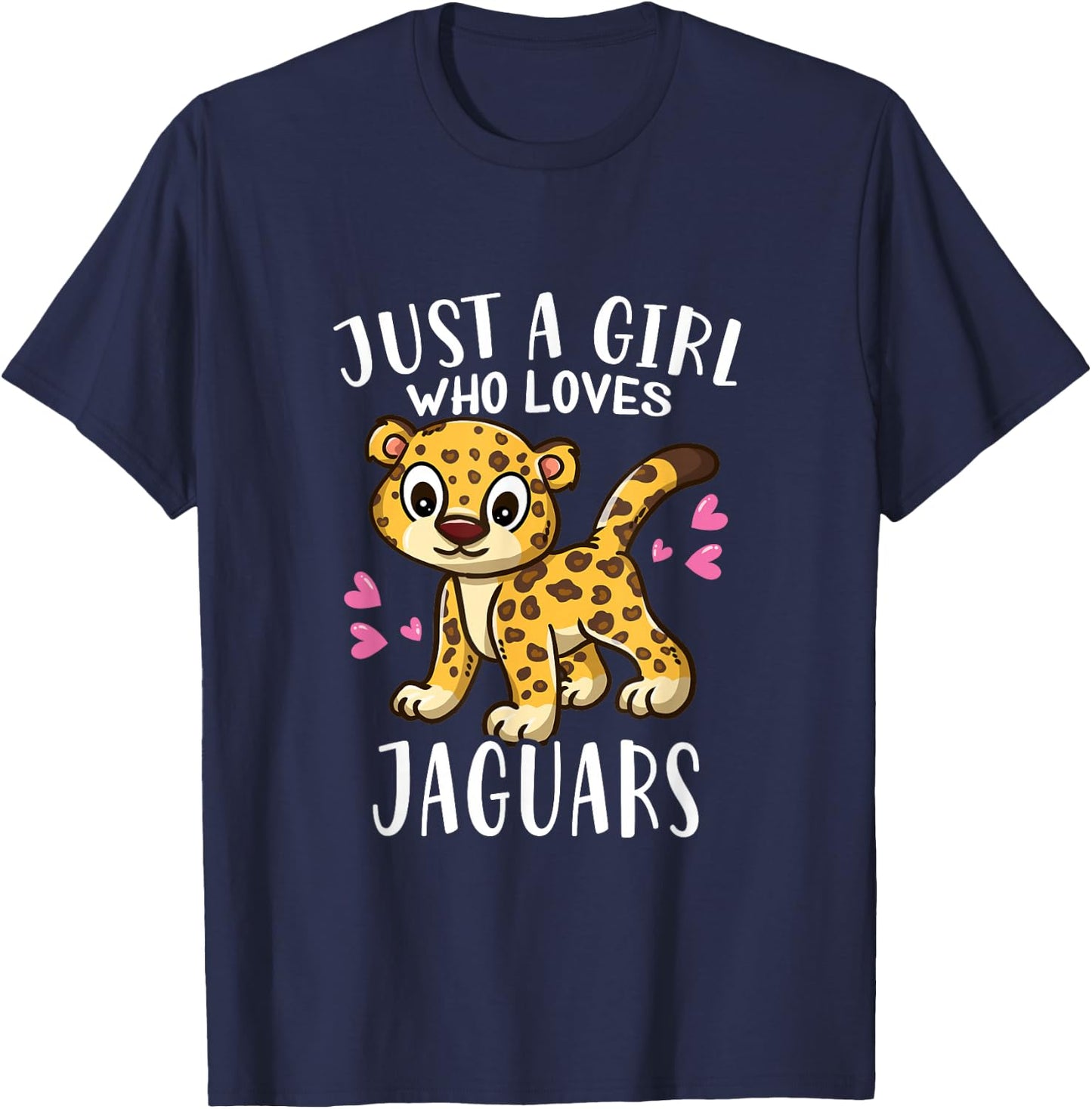 Funny Jaguar Lovers Just A Girl Who Loves Jaguars T-Shirt - T-Shirt | Navy
