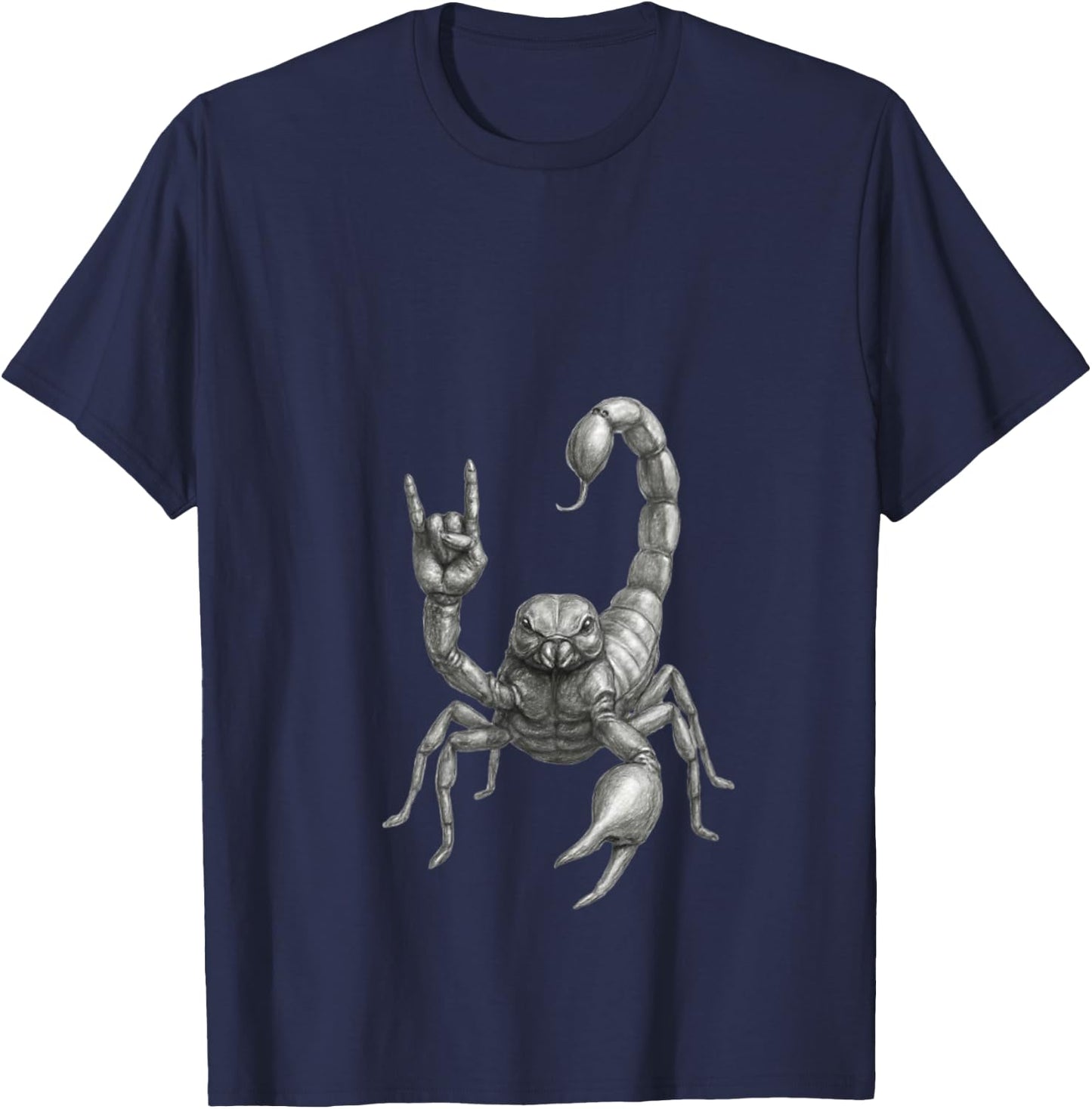 Scorpion Festival Band Cool Scorpion Retro Rock Music Lover V-Neck T-Shirt - T-Shirt | Navy