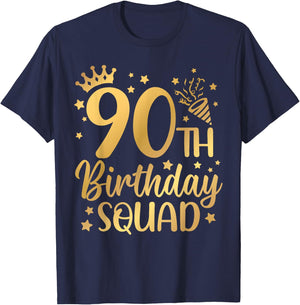 90th Birthday Squad 90 Years Old Birthday Party Group Women T-Shirt - T-Shirt | Navy