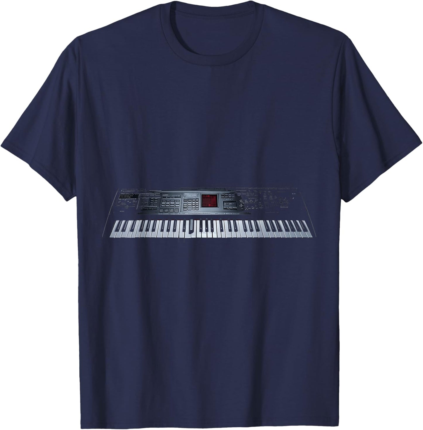 Keyboard Music Instrument Graphic Illustration Keyboard T-Shirt - T-Shirt | Navy